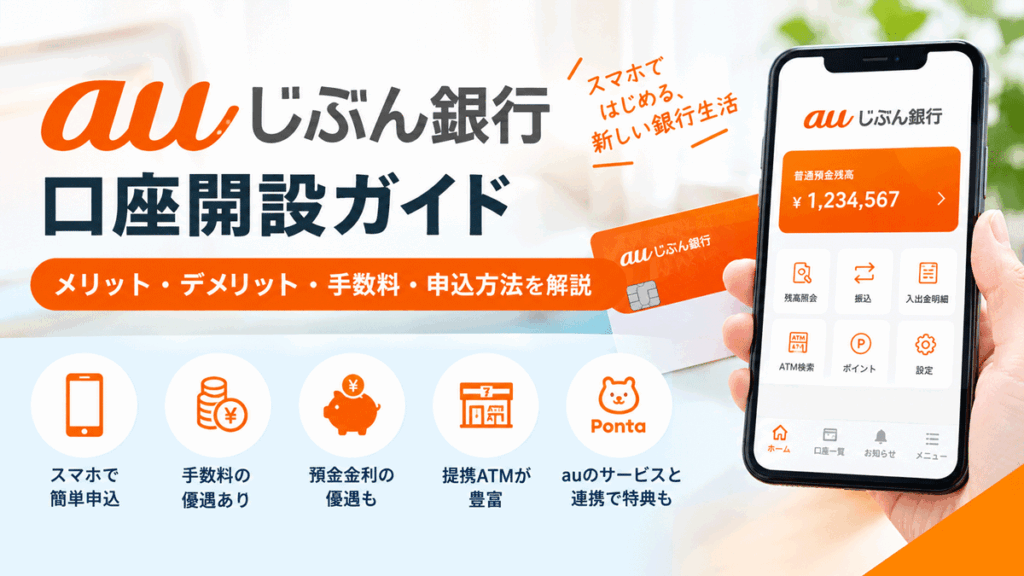 auじぶん銀行の口座開設ガイド