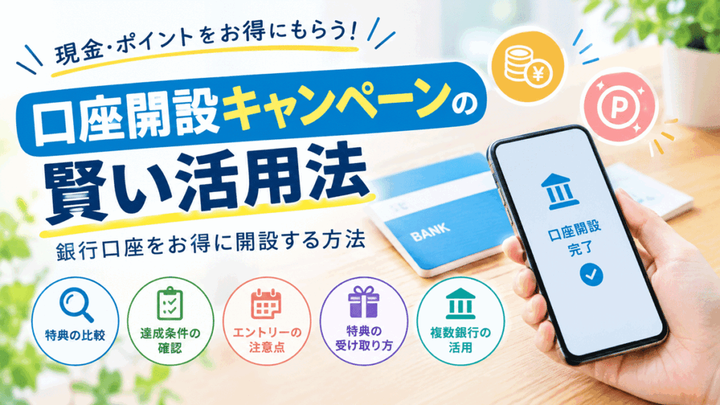 口座開設キャンペーンの賢い活用法