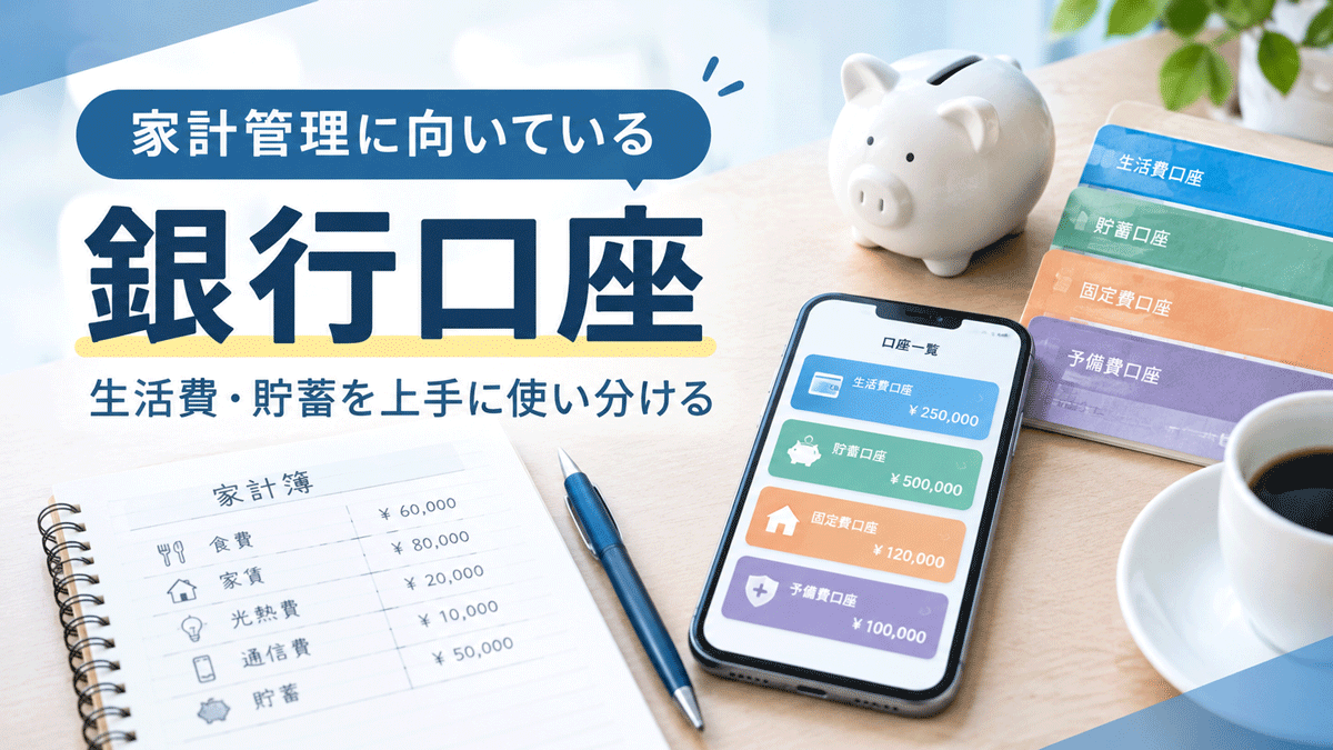 家計管理に向いている銀行口座とは？