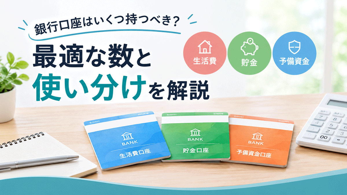銀行口座はいくつ持つべき?