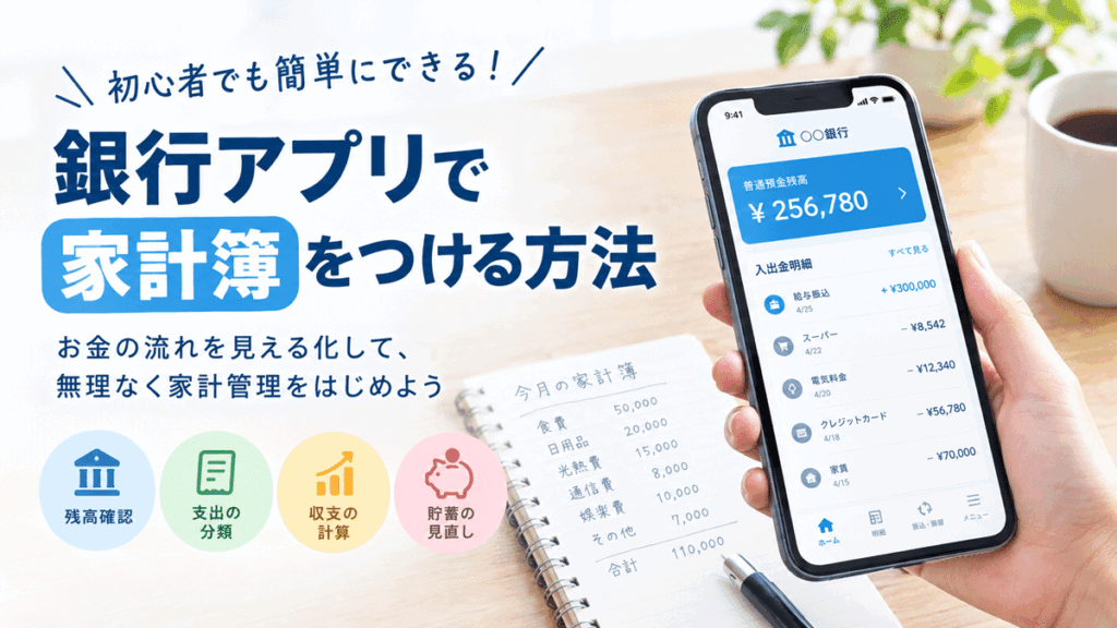 銀行アプリで家計簿をつける方法