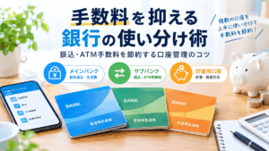 手数料を抑える銀行の使い分け術
