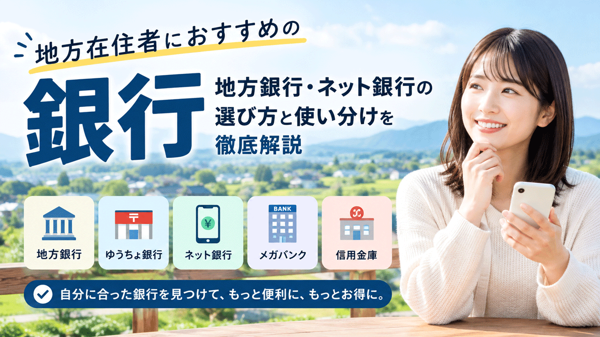 地方在住者におすすめの銀行は?