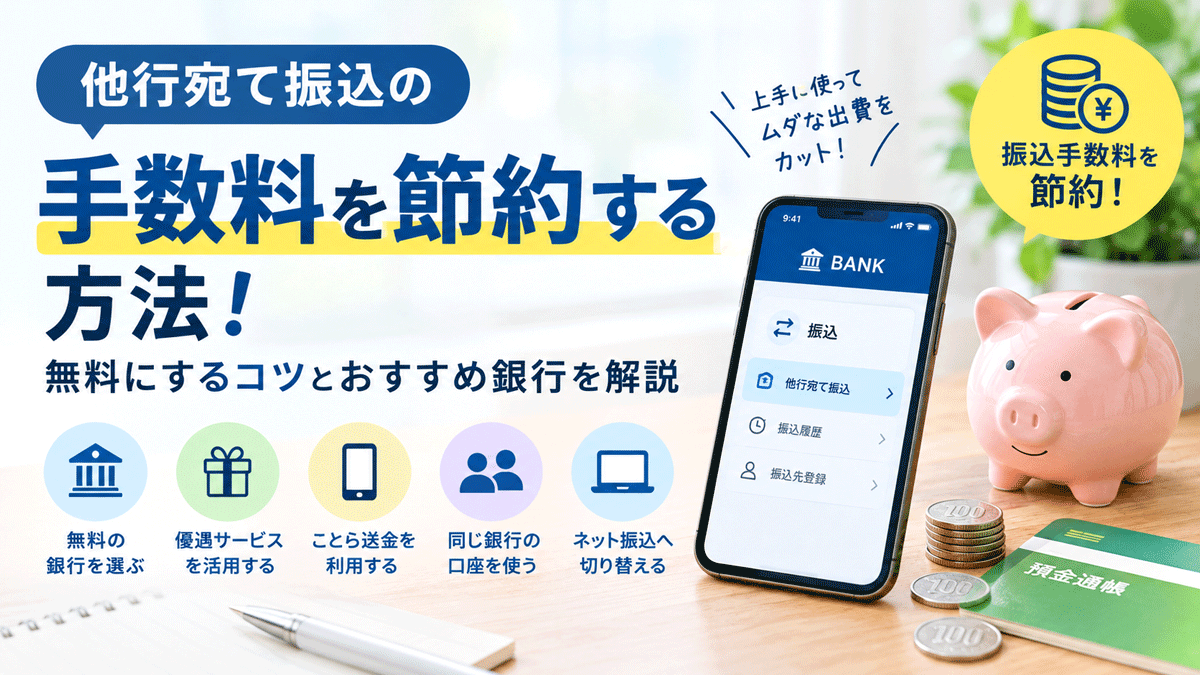 他行宛て振込の手数料を節約する方法