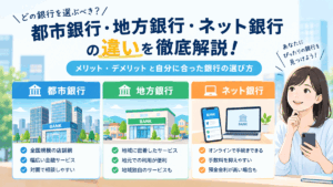 都市銀行・地方銀行・ネット銀行の違いとは？