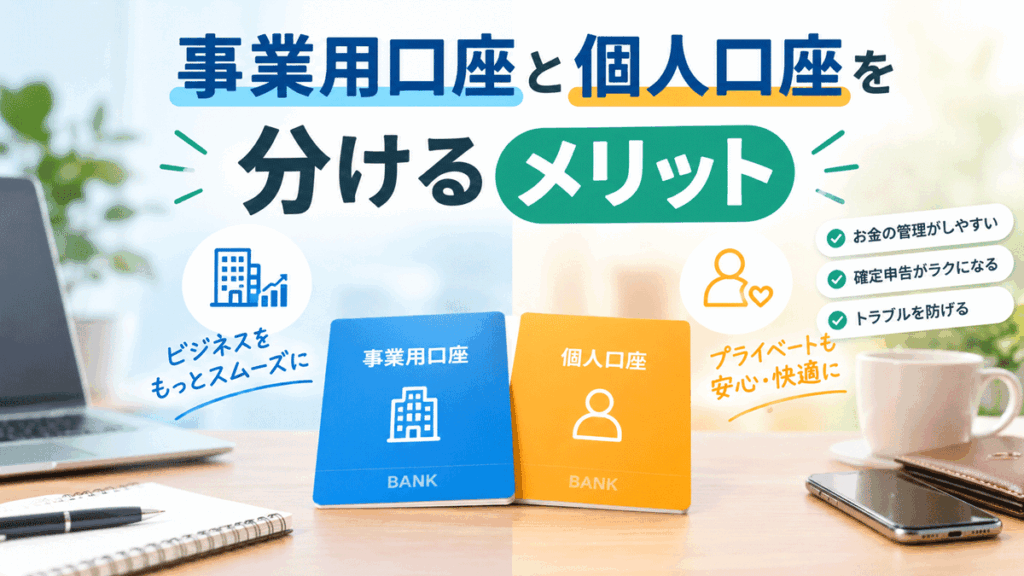 事業用口座と個人口座を分けるメリットとは？