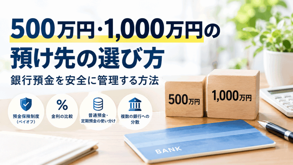 500万円・1,000万円の預け先の選び方