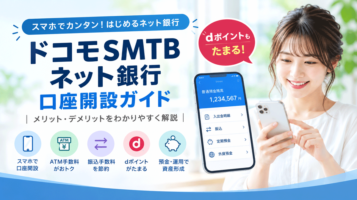 ドコモSMTBネット銀行の口座開設ガイド
