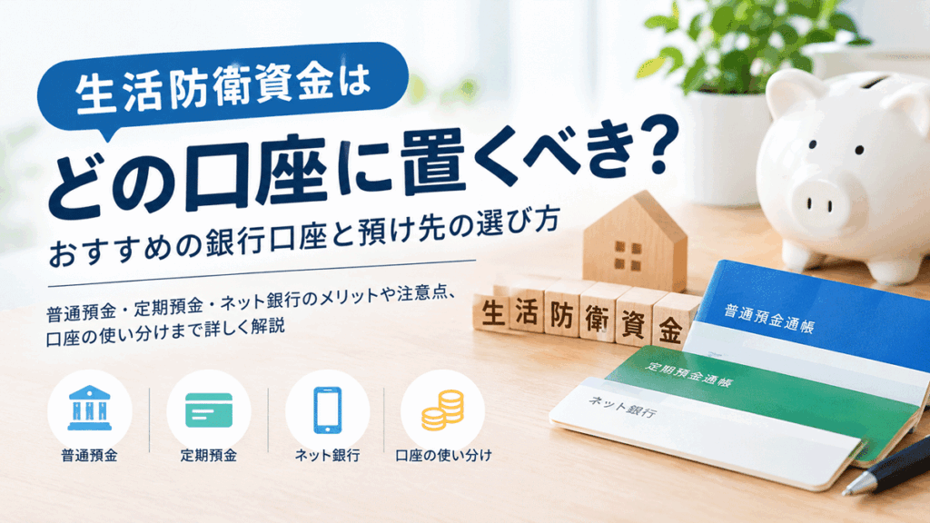 生活防衛資金はどの口座に置くべき？