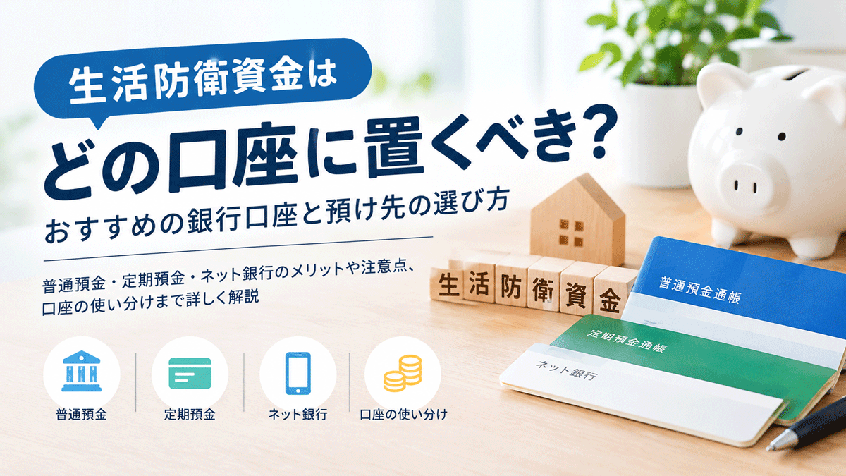 生活防衛資金はどの口座に置くべき？