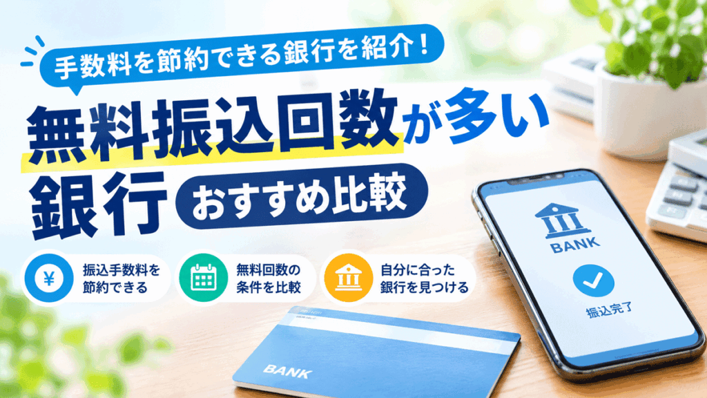 無料振込回数が多い銀行おすすめ比較