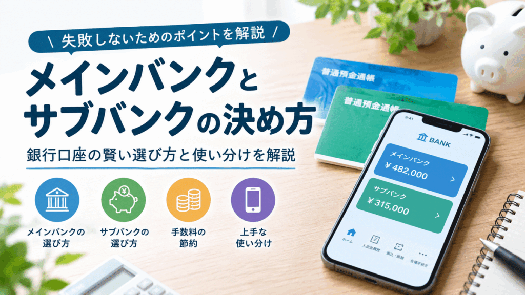 メインバンクとサブバンクの決め方