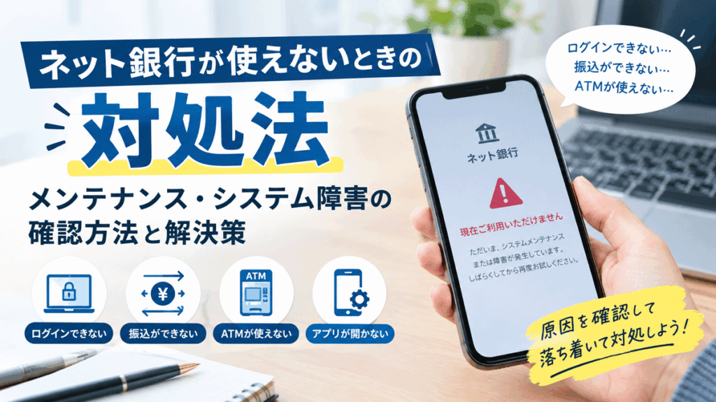 ネット銀行が使えないときの対処法