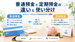 普通預金と定期預金の違いと使い分け