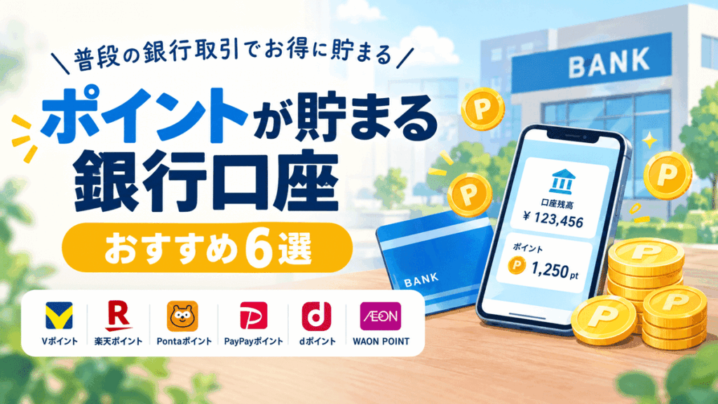 ポイントが貯まる銀行口座おすすめ6選