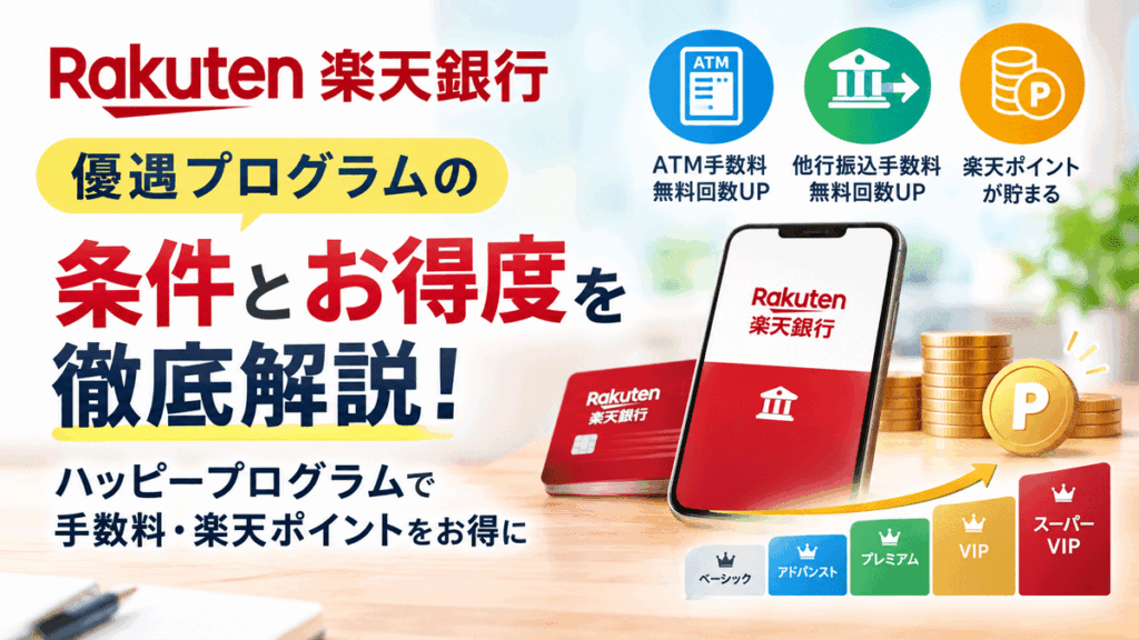 楽天銀行の優遇プログラムの条件とお得度を徹底解説
