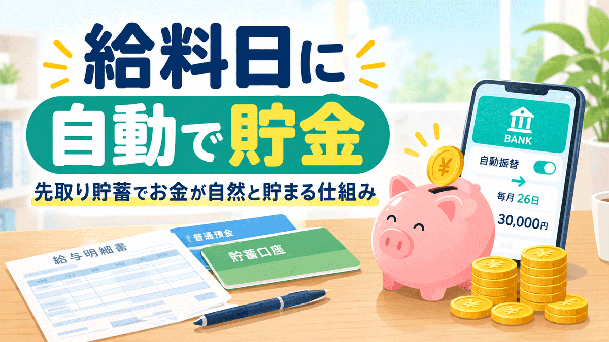 給料日に自動で貯金する仕組みの作り方