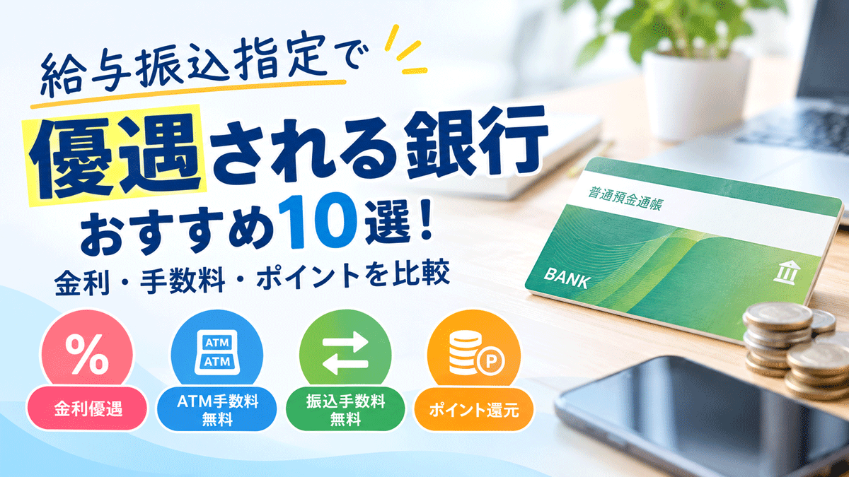 給与振込指定で優遇される銀行おすすめ比較