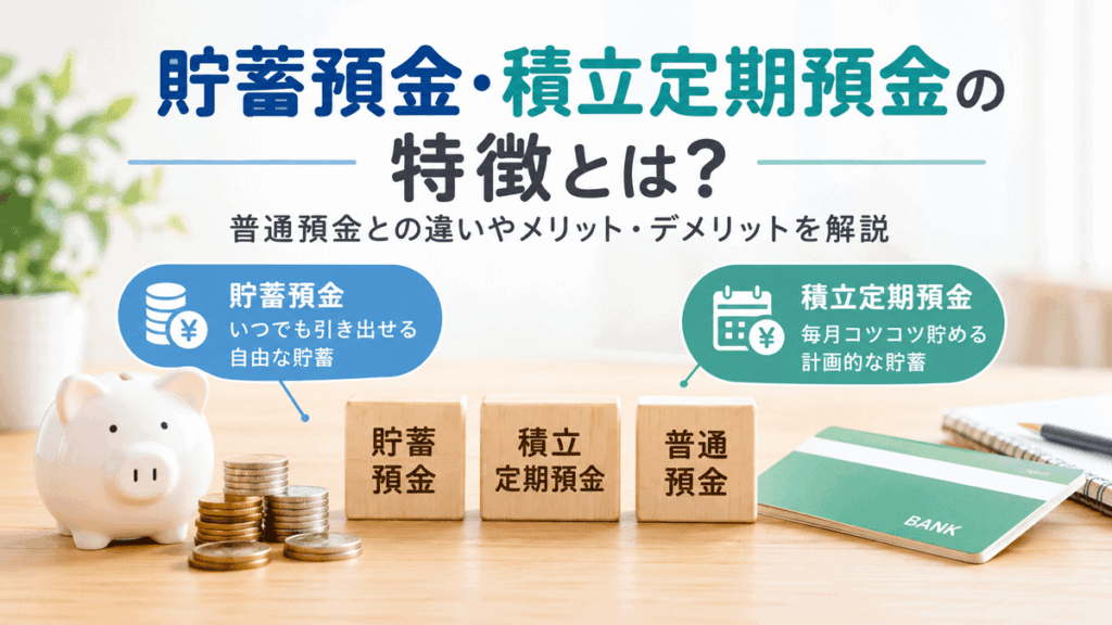 貯蓄預金・積立定期預金の特徴とは？