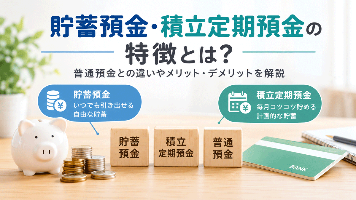 貯蓄預金・積立定期預金の特徴とは？