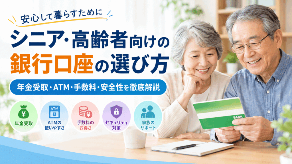 シニア・高齢者向けの銀行口座の選び方