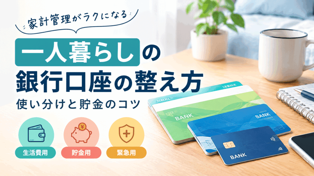 一人暮らしの銀行口座の整え方
