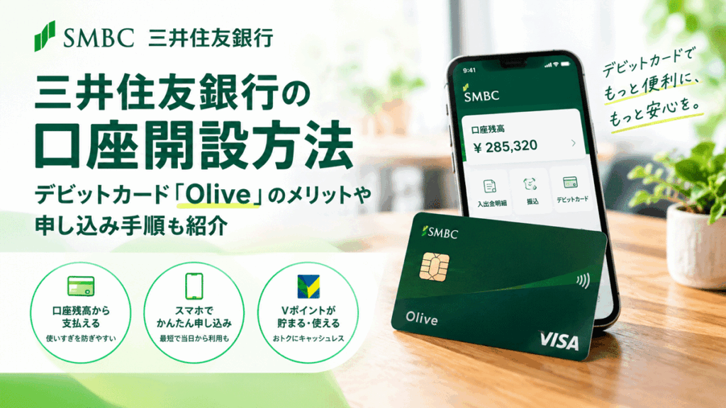 三井住友銀行の口座開設方法を解説