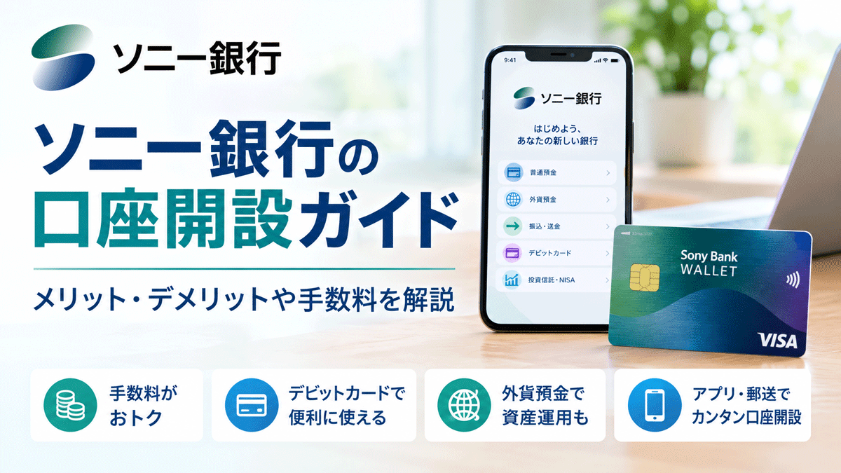ソニー銀行の口座開設ガイド