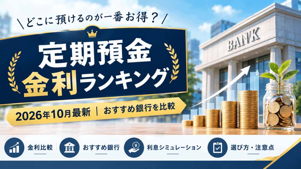 定期預金金利ランキング・おすすめ銀行